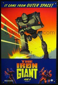 5m515 IRON GIANT advance 1sh '99 animated modern classic, cool cartoon robot image!