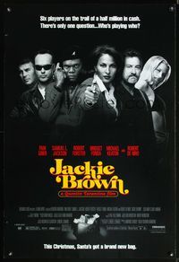 5m517 JACKIE BROWN DS advance 1sh '98 Quentin Tarantino, Pam Grier, Samuel L. Jackson,De Niro, Fonda