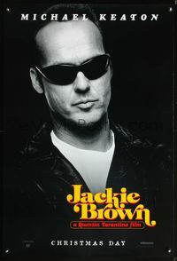 5m519 JACKIE BROWN Michael Keaton teaser 1sh '98 directed by Quentin Tarantino!