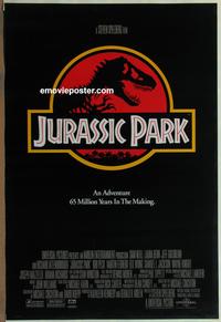 5m530 JURASSIC PARK int'l 1sh '93 Steven Spielberg, an adventure 65 million years in the making!