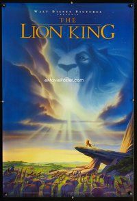 5m556 LION KING DS 1sh '94 classic Walt Disney Africa jungle cartoon, John Alvin art!