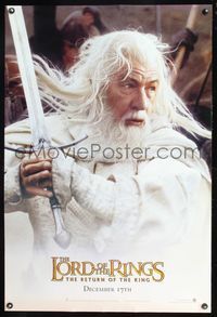 5m566 LORD OF THE RINGS: THE RETURN OF THE KING Gandalf style teaser DS 1sh '03 Ian McKellen as Gandalf!