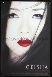 5m589 MEMOIRS OF A GEISHA teaser 1sh '05 Rob Marshall, great close up of pretty Ziyi Zhang!