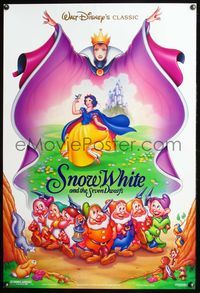 5m707 SNOW WHITE & THE SEVEN DWARFS DS 1sh R93 Walt Disney animated cartoon classic!