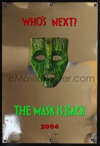 5m708 SON OF THE MASK foil teaser 1sh '05 great image of the looney Loki mask!