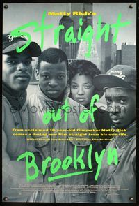 5m731 STRAIGHT OUT OF BROOKLYN 1sh '91 Matty Rich's tale of growing up black in New York City!