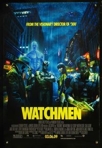 5m782 WATCHMEN DS advance 1sh '09 Zack Snyder, Maline Akerman, Billy Crudup, Jackie Earle Haley!