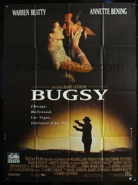 5n370 BUGSY French 1p '91 close-up of Warren Beatty embracing Annette Bening!