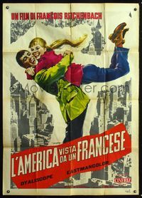 5n141 AMERICA AS SEEN BY A FRENCHMAN Italian 1p '60 Francois Reichenbach's L'Amerique insolite