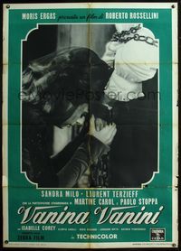 5n155 BETRAYER Italian 1p '61 Roberto Rossellini's Vanina Vanini, close up of doomed lovers!