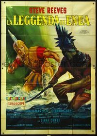 5n106 AVENGER Italian 2p '64 La Leggenda di Enea, Albert Band, gladiator art by Averado Ciriello!