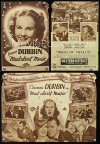 5o267 MAD ABOUT MUSIC Australian herald '38 many images of Deanna Durbin singing!