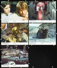 5o474 STAR WARS 5 color 8x10s '77 George Lucas classic, Mark Hamill, Carrie Fisher, C-3PO!