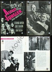 5o300 ASPHALT JUNGLE Danish program '51 sexy Marilyn Monroe, John Huston classic film noir!