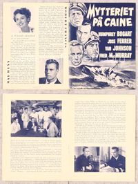 5o304 CAINE MUTINY Danish program '54 Humphrey Bogart, Jose Ferrer, Van Johnson, Fred MacMurray