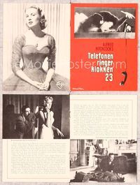 5o308 DIAL M FOR MURDER Danish program '54 Alfred Hitchcock, great images of sexy Grace Kelly!