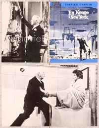 5o316 KING IN NEW YORK Danish program '57 cool photos of Charlie Chaplin + completely different art!