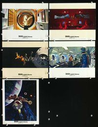 5o466 2001: A SPACE ODYSSEY 5 Eng Color 8x10s '68 Stanley Kubrick, cool images inside space station!
