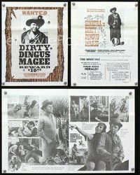 5o076 DIRTY DINGUS MAGEE herald '70 cool wanted poster image of Frank Sinatra, $10 reward!