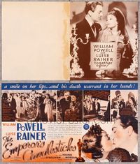 5o089 EMPEROR'S CANDLESTICKS herald '37 William Powell falls in love w/opposing spy Luise Rainer!