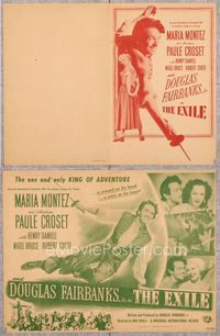 5o093 EXILE herald '47 suave swashbuckler Douglas Fairbanks Jr. & beautiful Maria Montez!