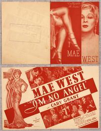 5o121 I'M NO ANGEL herald '33 best different image of Mae West & her sexy legs and classic tagline!