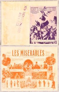 5o131 LES MISERABLES herald '27 Victor Hugo's classic story of Jean Valjean & Inspector Javert!