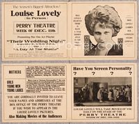 5o133 LOUISE LOVELY IN PERSON stage play herald '22 presenting her one act play Their Wedding Night!
