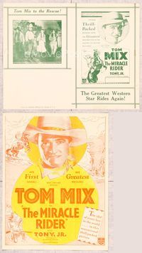 5o146 MIRACLE RIDER herald '35 Tom Mix is the idol of every boy in the world in this serial!