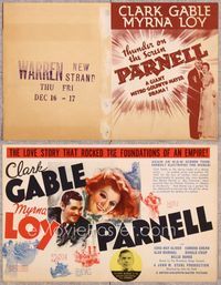 5o165 PARNELL herald '37 Clark Gable & Myrna Loy's love rocked the foundations of an empire!