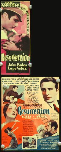 5o181 RESURRECTION herald '31 John Boles & sexy Lupe Velez, the best and worst in men and women!