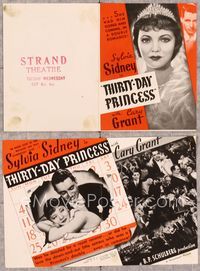 5o223 THIRTY-DAY PRINCESS herald '34 Cary Grant, Sylvia Sidney as both a princess & a poor actress!
