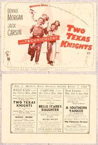 5o229 TWO GUYS FROM TEXAS herald '48 Dennis Morgan & Jack Carson are Two Texas Knights!