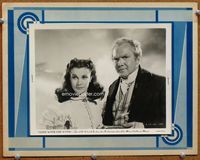 5o004 GONE WITH THE WIND 8x10 still w/background '39 great c/u of Vivien Leigh & Thomas Mitchell!