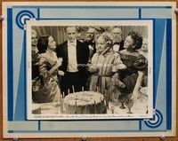 5o008 GONE WITH THE WIND 8x10 still w/background '39 deHavilland w/somber Leslie Howard at party!
