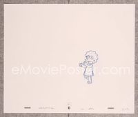5o012 ORIGINAL SIMPSONS PENCIL DRAWING 10.5x12.5 sketch '90s Lisa looking really disoriented!