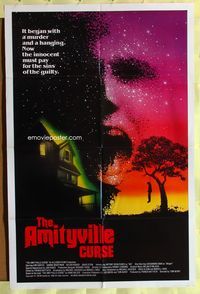5p037 AMITYVILLE CURSE int'l 1sh '90 it began with a murder & hanging, now it returns!