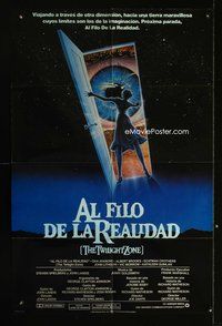 5p919 TWILIGHT ZONE Spanish/U.S. 1sh '83 Joe Dante, Steven Spielberg, from Rod Serling TV series!