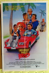5p079 BEVERLY HILLS BRATS 1sh '89 Martin Sheen, Billingsley, kidnappers don't take credit cards!