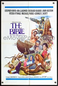 5p082 BIBLE 1sh '67 La Bibbia, John Huston as Noah, Stephen Boyd as Nimrod, Ava Gardner as Sarah