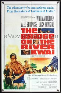 5p110 BRIDGE ON THE RIVER KWAI 1sh R63 William Holden, Alec Guinness, David Lean classic!