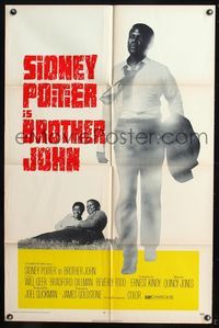 5p128 BROTHER JOHN 1sh '71 great image of angelic Sidney Poitier!