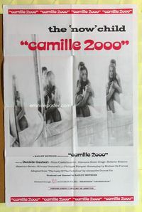 5p166 CAMILLE 2000 1sh '69 Radley Metzger version of Dumas novel, sexy Daniele Gaubert!