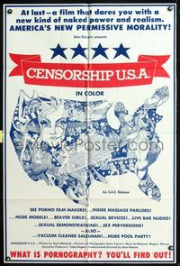 5p174 CENSORSHIP U.S.A. 1sh 71 sexploitation, what is pornography? you'll find out!