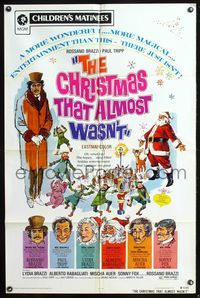 5p183 CHRISTMAS THAT ALMOST WASN'T 1sh R72 Rossano Brazzi, Italian holiday fantasy musical!