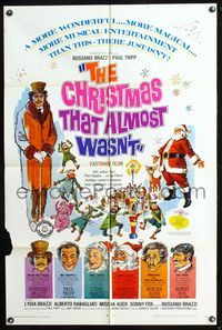 5p182 CHRISTMAS THAT ALMOST WASN'T 1sh '66 Rossano Brazzi, Italian holiday fantasy musical!