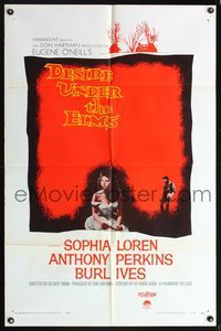 5p260 DESIRE UNDER THE ELMS 1sh '58 sexy Sophia Loren, Anthony Perkins, from Eugene O'Neill play!