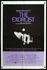 5p310 EXORCIST 1sh '74 William Friedkin, Max Von Sydow, horror classic from William Peter Blatty!
