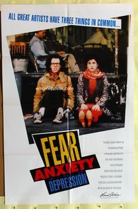 5p318 FEAR, ANXIETY & DEPRESSION int'l 1sh '89 Todd Solondz directed, J.J. Barry, Anne De Salvo!