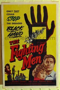 5p321 FIGHTING MEN 1sh '53 Gli Inesorabili, only they could stop the dreaded black hand!
